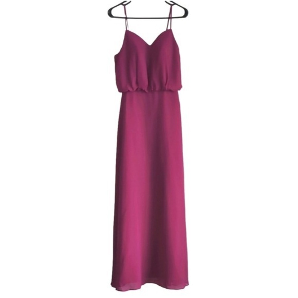 Abby Paris Women's Size 6 Magenta Purple Pink‎ Bright Maxi Dress